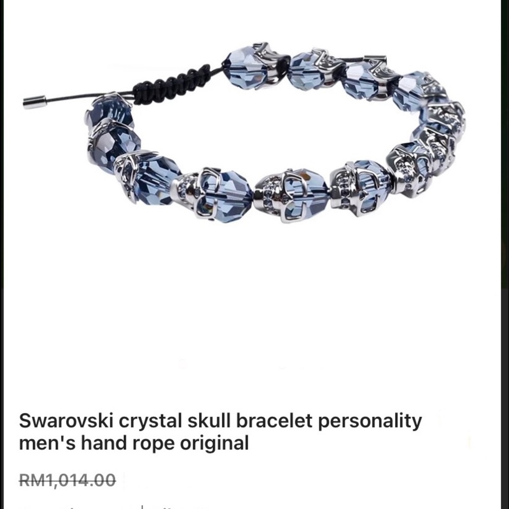 Swarovski Crystal skull bracelet